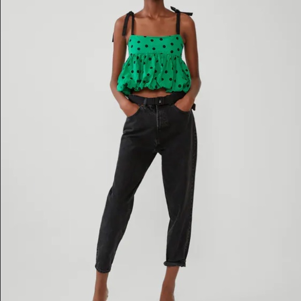 ZARA Polka Dot Crop Top